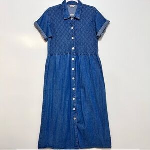 Neiman Marcus Blue Midi Dress